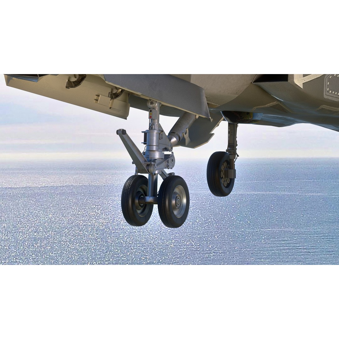 F-35C Lightning II 3D Model – Rigged Low-Poly Aircraft, Blender - View 10