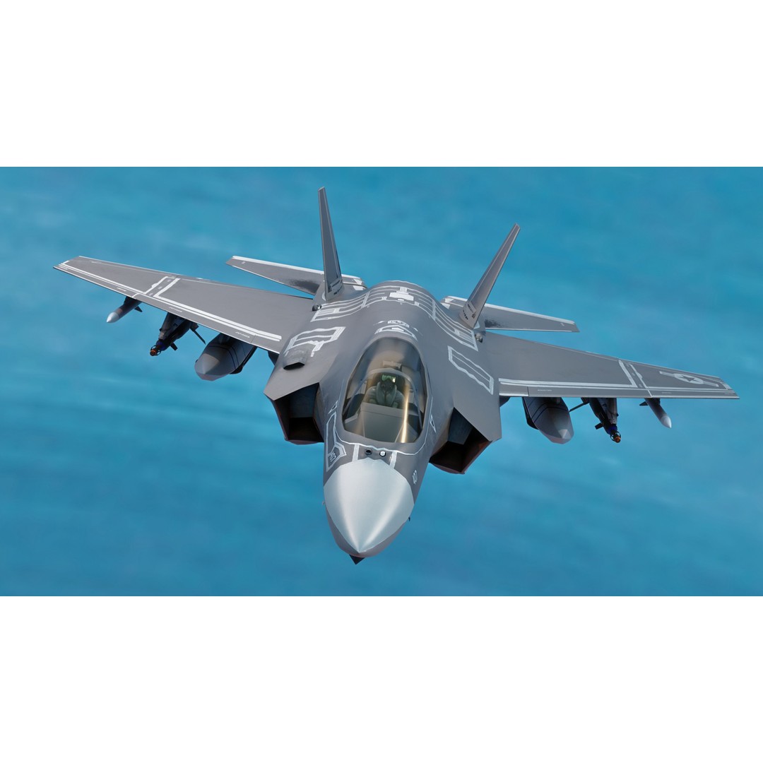 F-35C Lightning II 3D Model – Rigged Low-Poly Aircraft, Blender - View 11