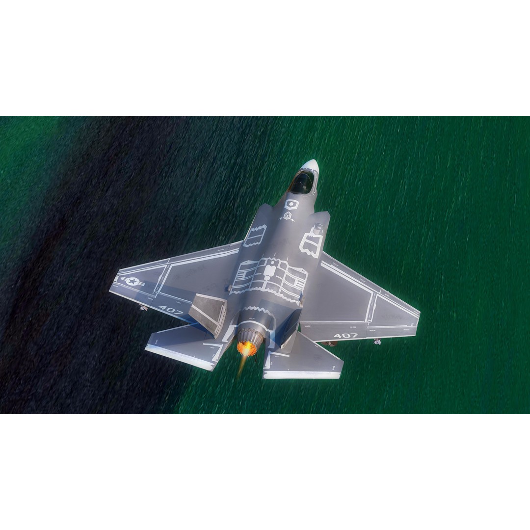 F-35C Lightning II 3D Model – Rigged Low-Poly Aircraft, Blender - View 4