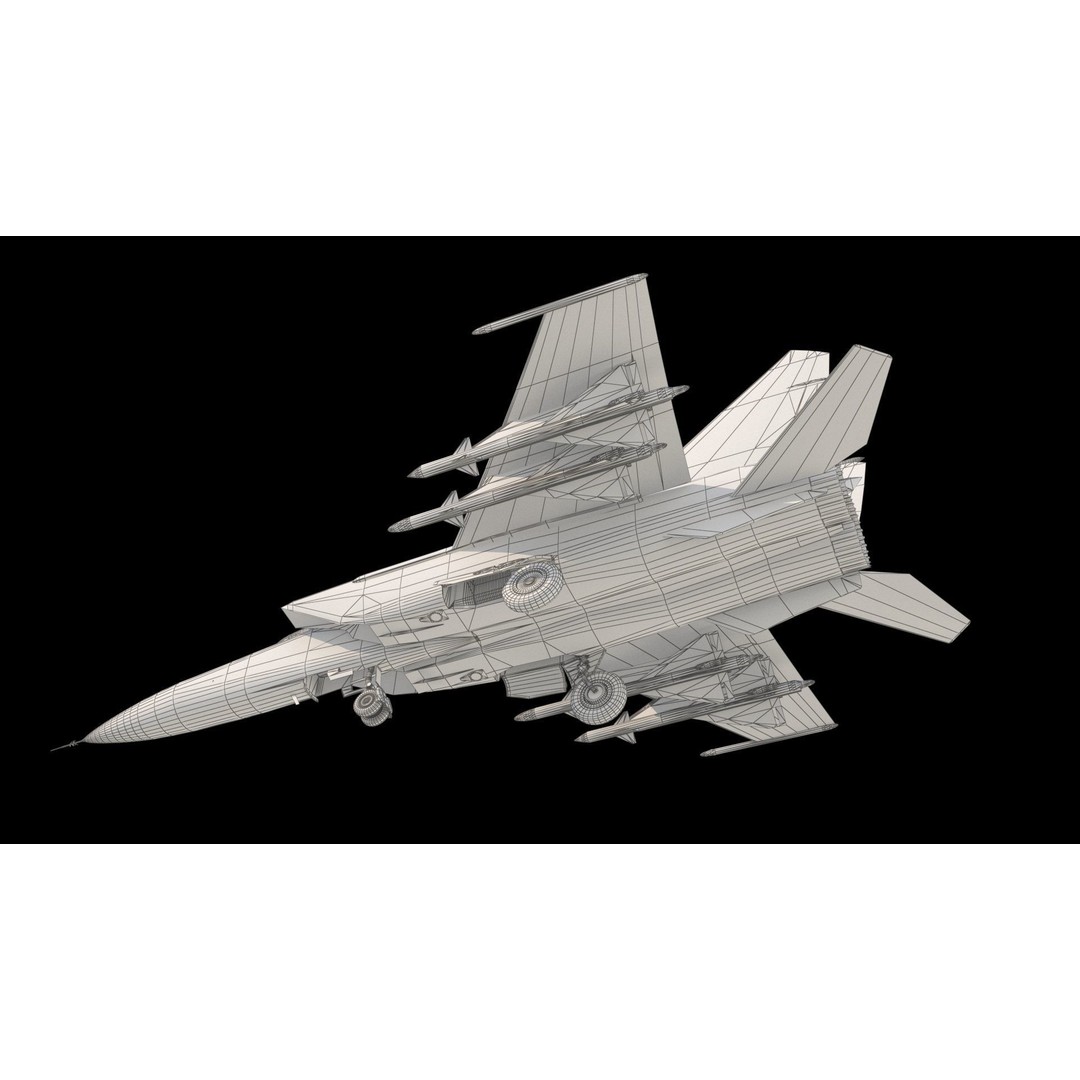 MiG-25P 3D Model – Supersonic Fighter Jet, FBX, PBR Textures