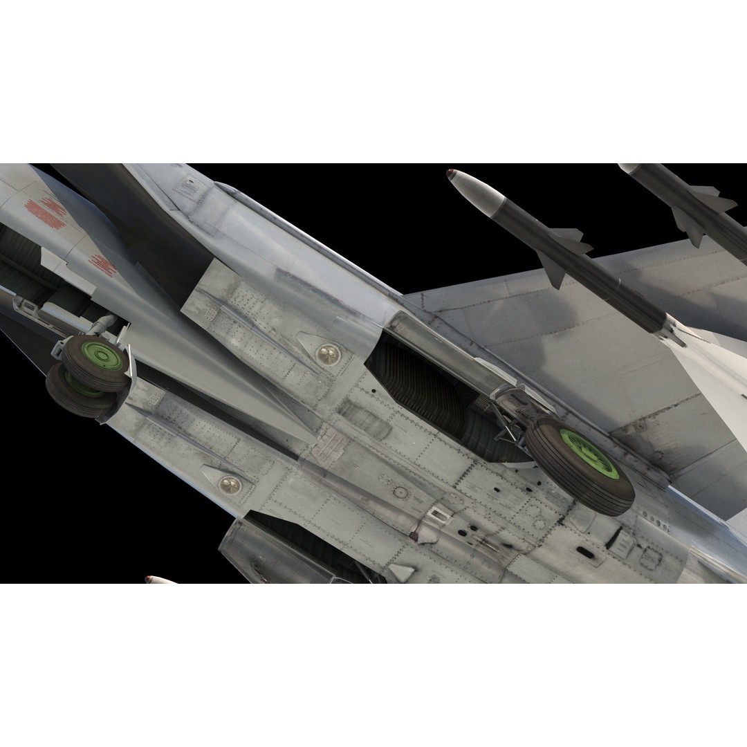 MiG-25P 3D Model – Supersonic Fighter Jet, FBX, PBR Textures - View 11