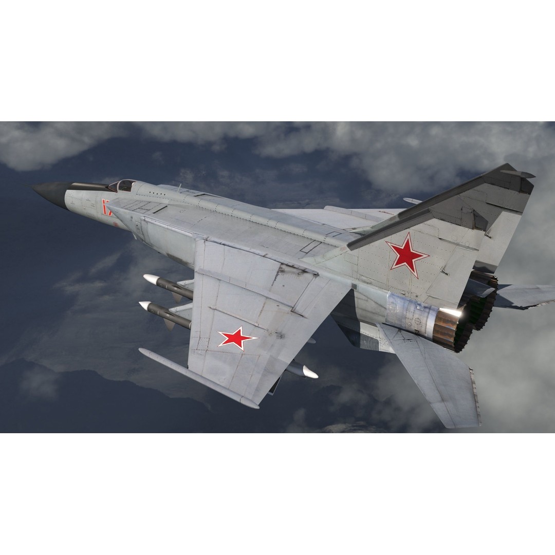 MiG-25P 3D Model – Supersonic Fighter Jet, FBX, PBR Textures - View 15