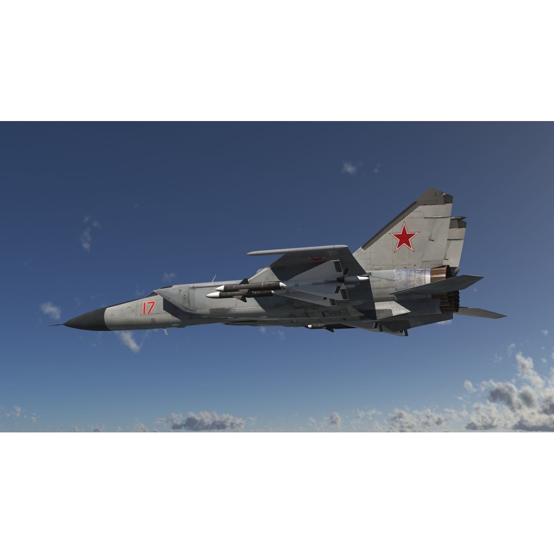 MiG-25P 3D Model – Supersonic Fighter Jet, FBX, PBR Textures - View 18