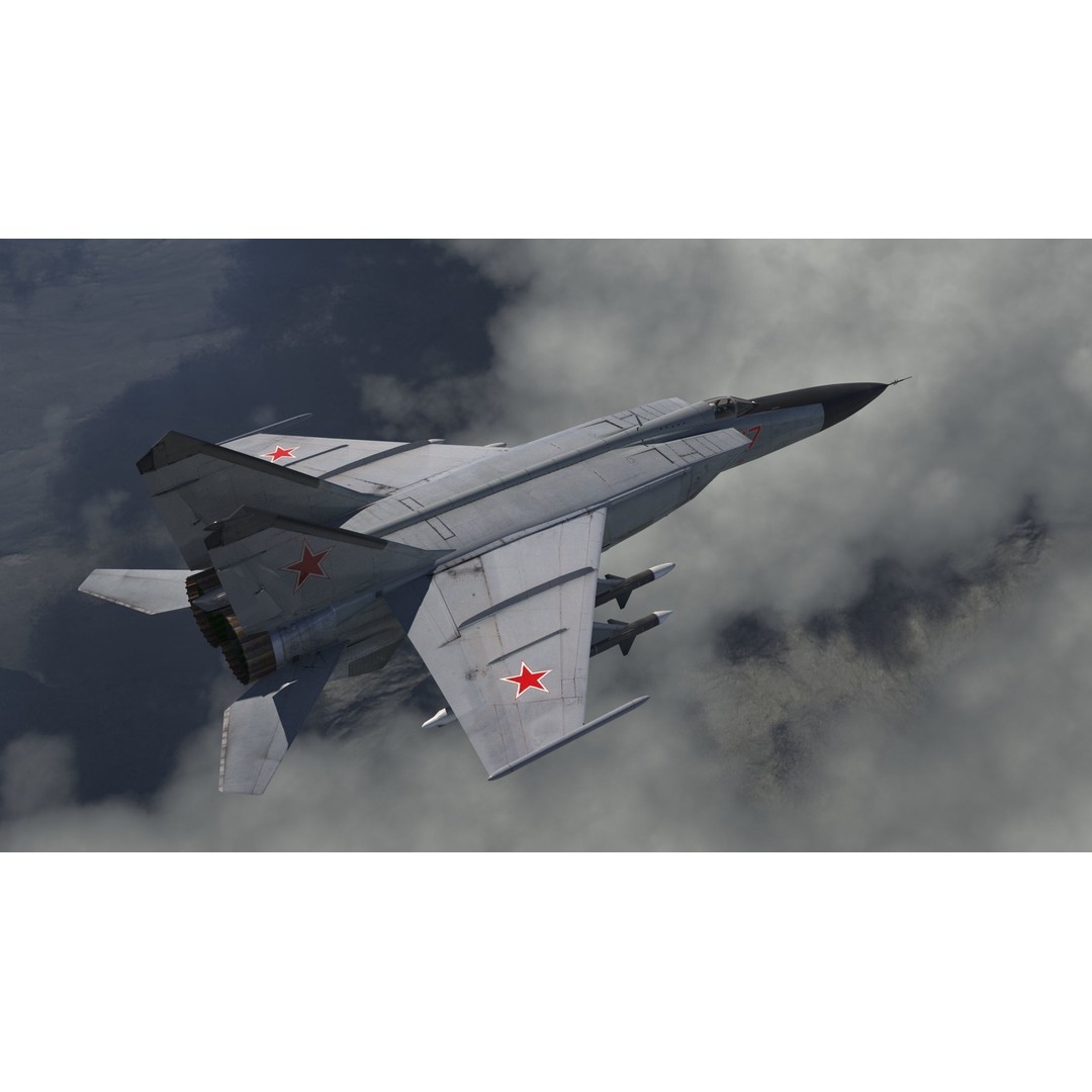 MiG-25P 3D Model – Supersonic Fighter Jet, FBX, PBR Textures - View 20