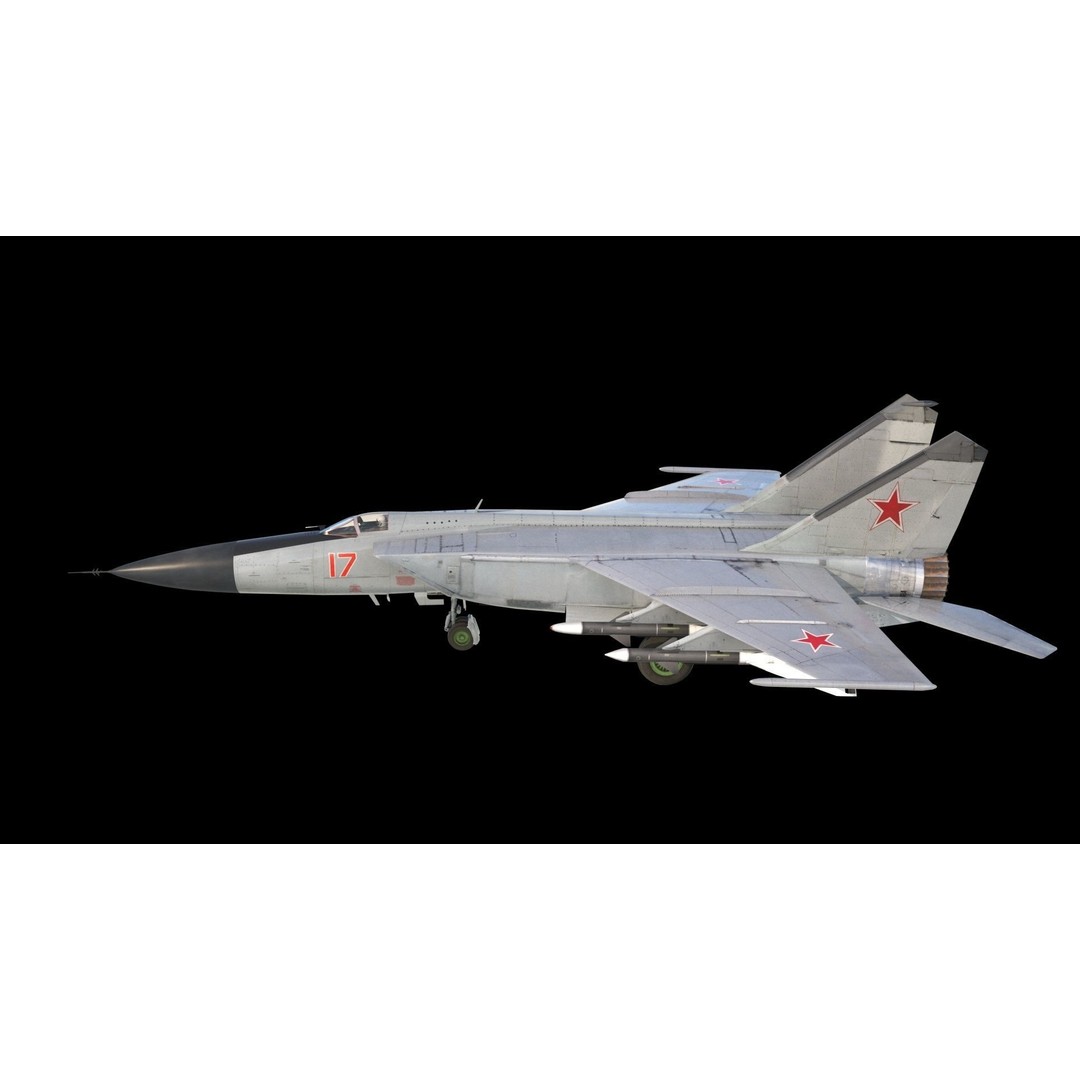 MiG-25P 3D Model – Supersonic Fighter Jet, FBX, PBR Textures - View 3