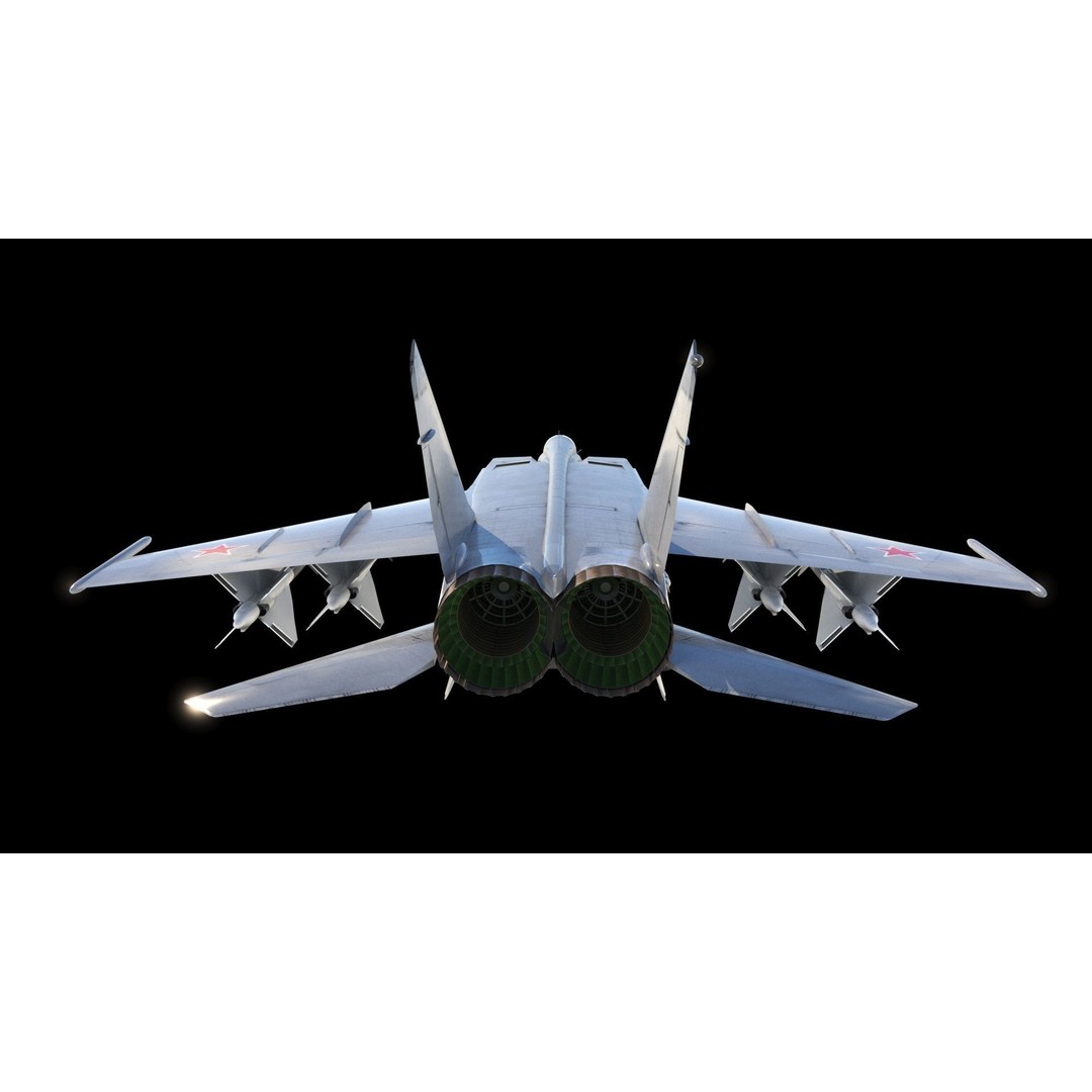 MiG-25P 3D Model – Supersonic Fighter Jet, FBX, PBR Textures - View 5