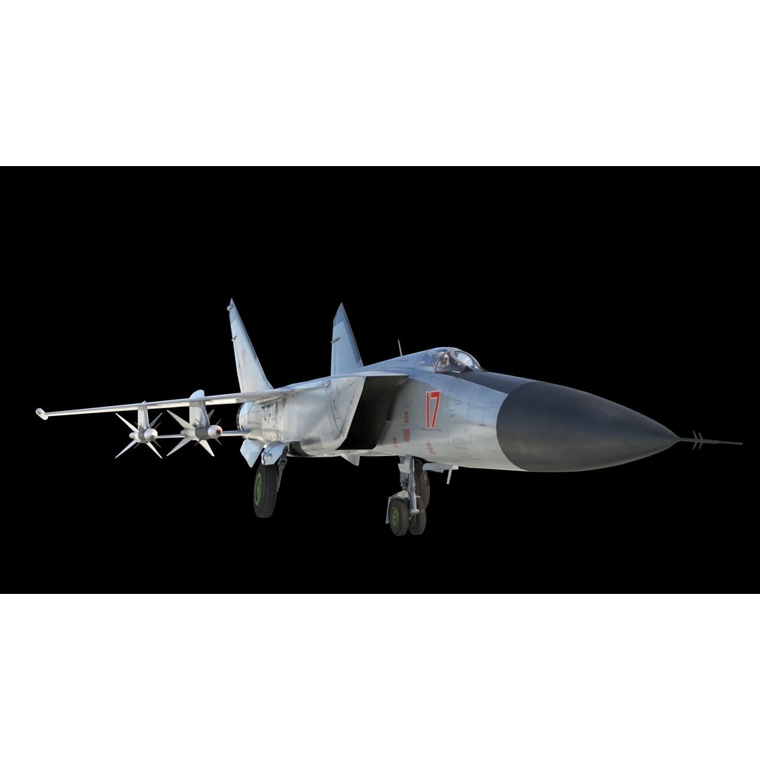 MiG-25P 3D Model – Supersonic Fighter Jet, FBX, PBR Textures - View 7