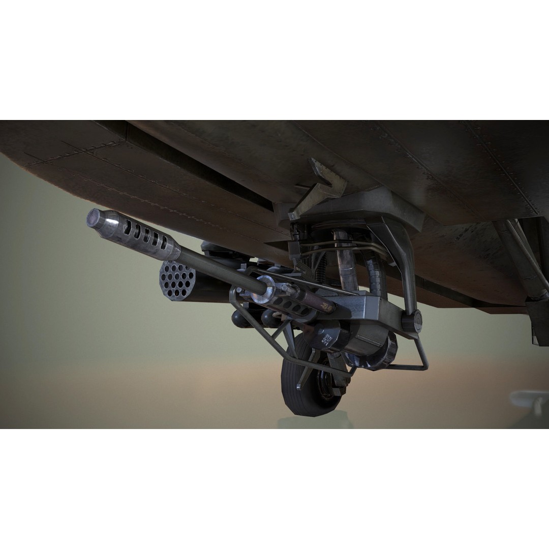 AH-64D Apache Longbow Helicopter 3D Model – Low Poly PBR Asset, FBX - View 11