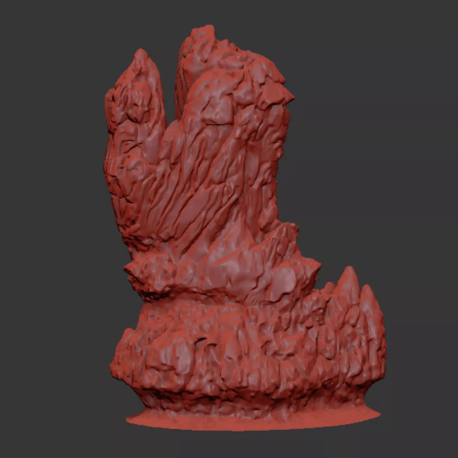 Karst Cliff with Vegetation - High-Detail 3D Model