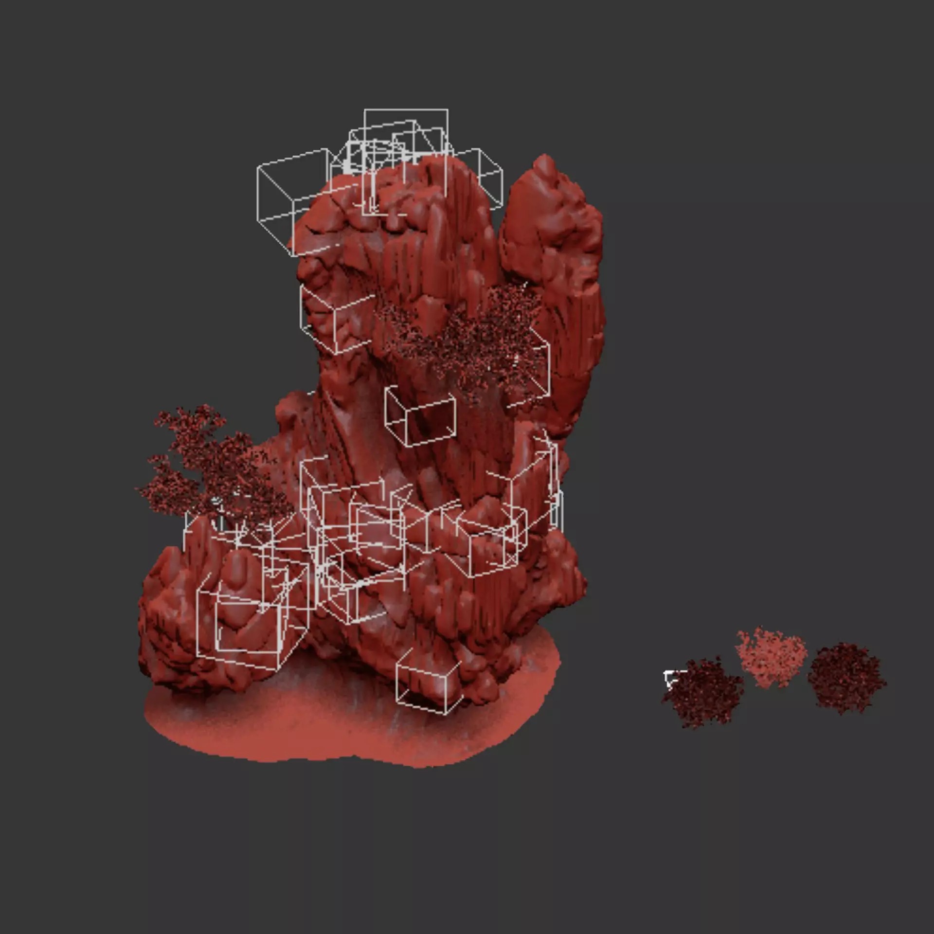 Karst Cliff with Vegetation - High-Detail 3D Model - View 10