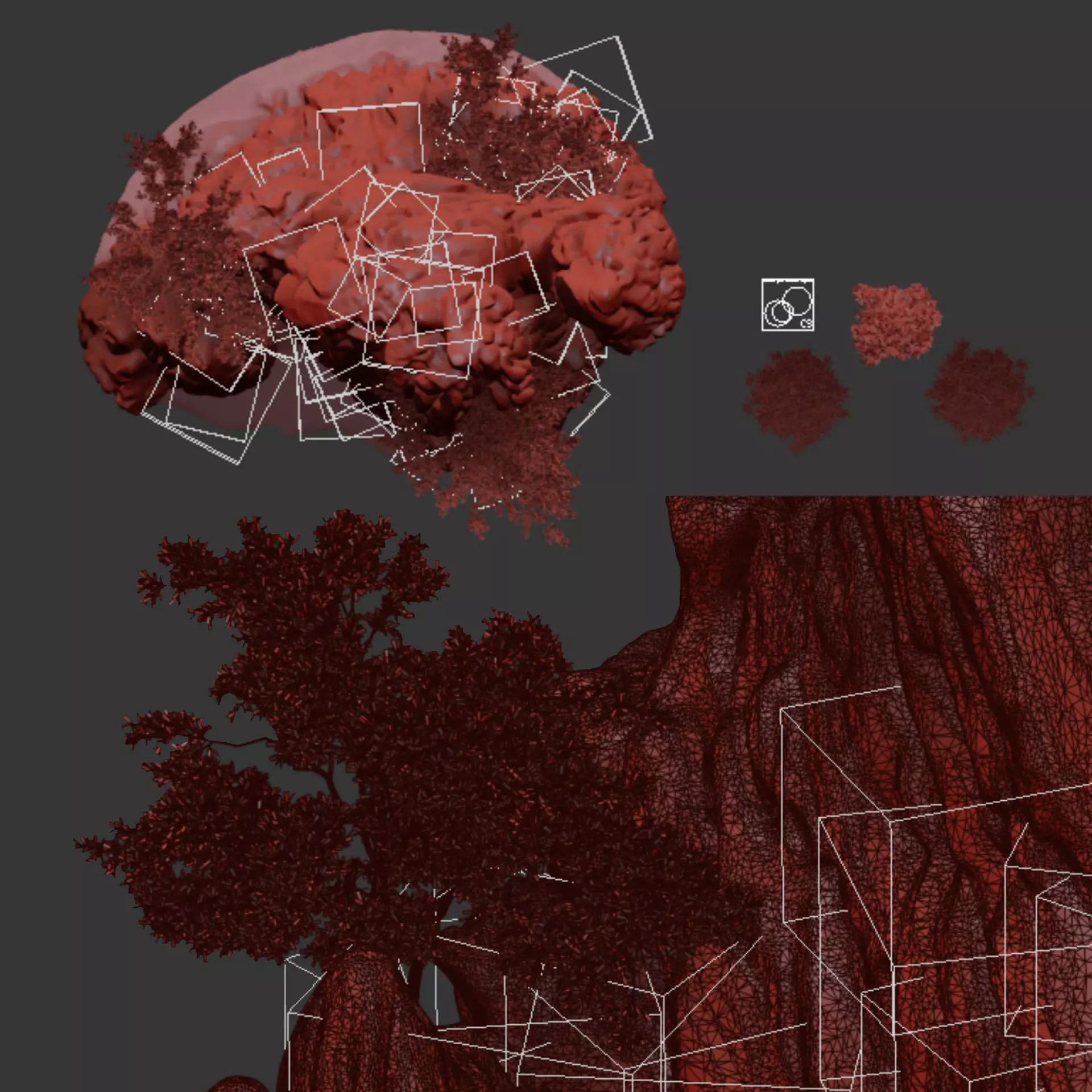 Karst Cliff with Vegetation - High-Detail 3D Model - View 11
