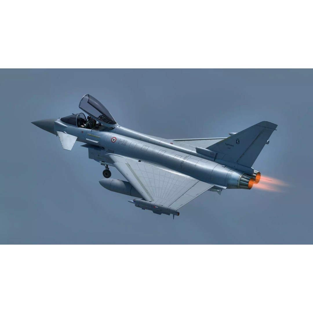 Euro Fighter Typhoon 3D Model – High Resolution Cockpit, Rigged, Blender - View 12