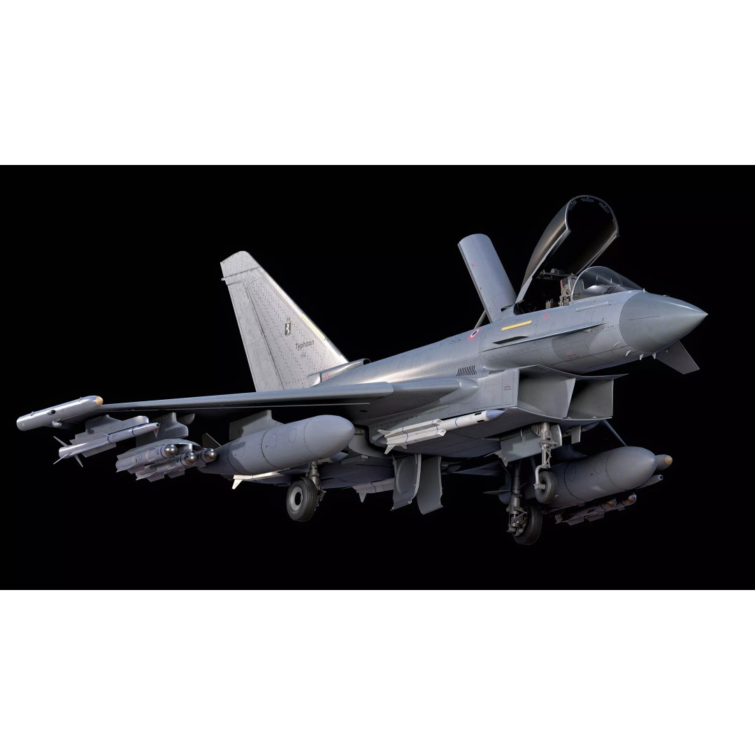 Euro Fighter Typhoon 3D Model – High Resolution Cockpit, Rigged, Blender - View 20