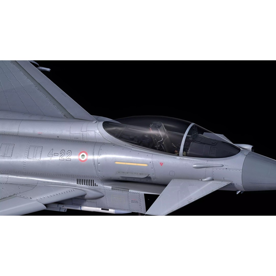 Euro Fighter Typhoon 3D Model – High Resolution Cockpit, Rigged, Blender - View 22