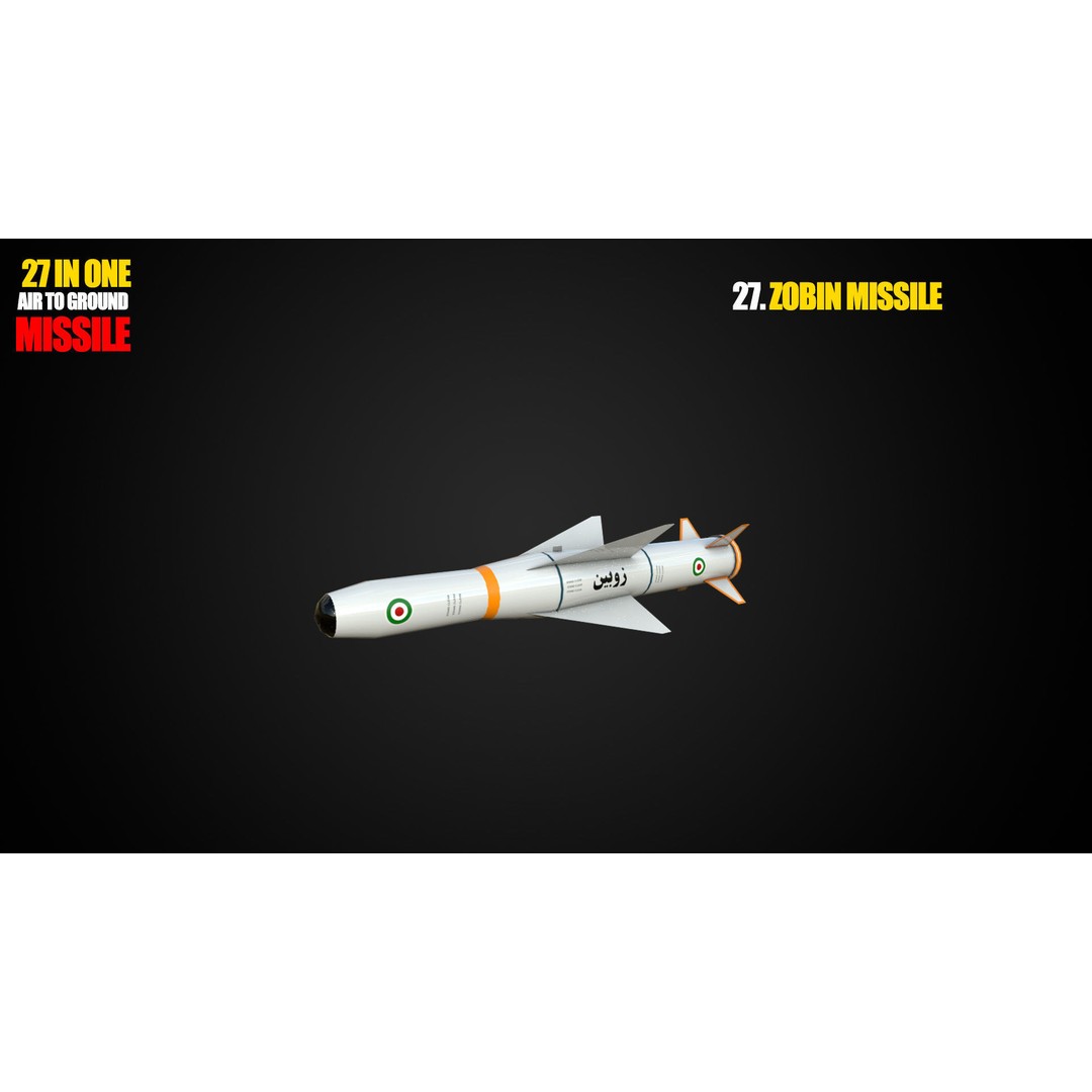 Air to Ground Missile 3D Model – Low Poly Game Asset, FBX
