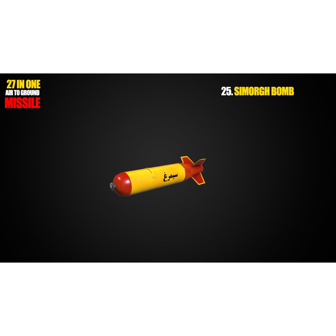 Air to Ground Missile 3D Model – Low Poly Game Asset, FBX - View 27