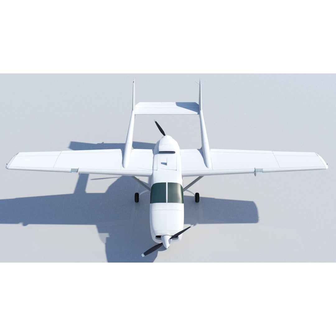 Cessna C337D 3D Model – Low Poly Static Aircraft Asset, FBX - View 10