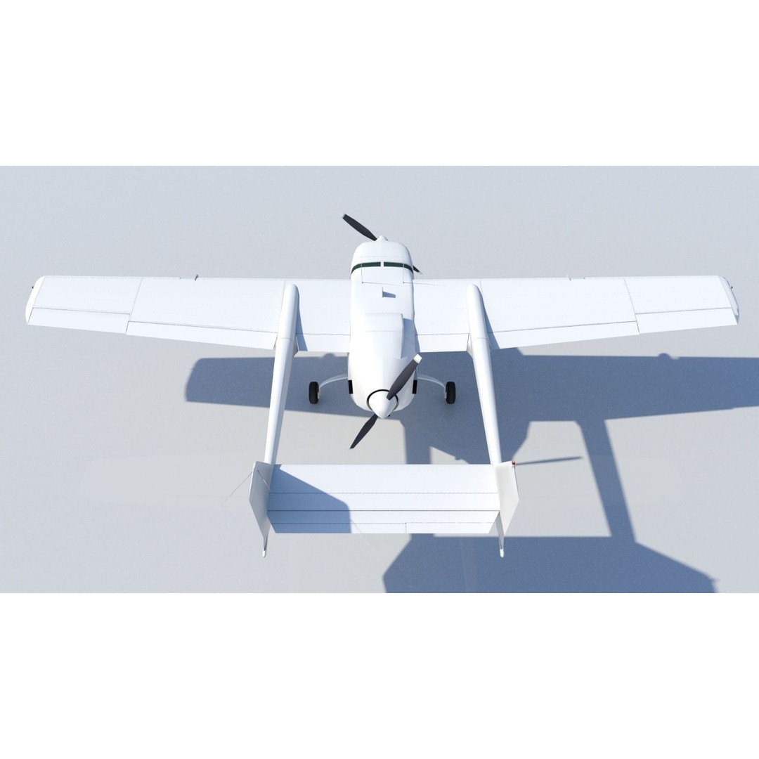 Cessna C337D 3D Model – Low Poly Static Aircraft Asset, FBX - View 5