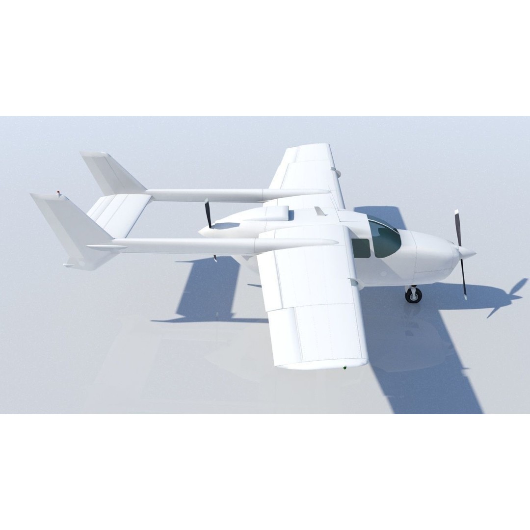 Cessna C337D 3D Model – Low Poly Static Aircraft Asset, FBX - View 8