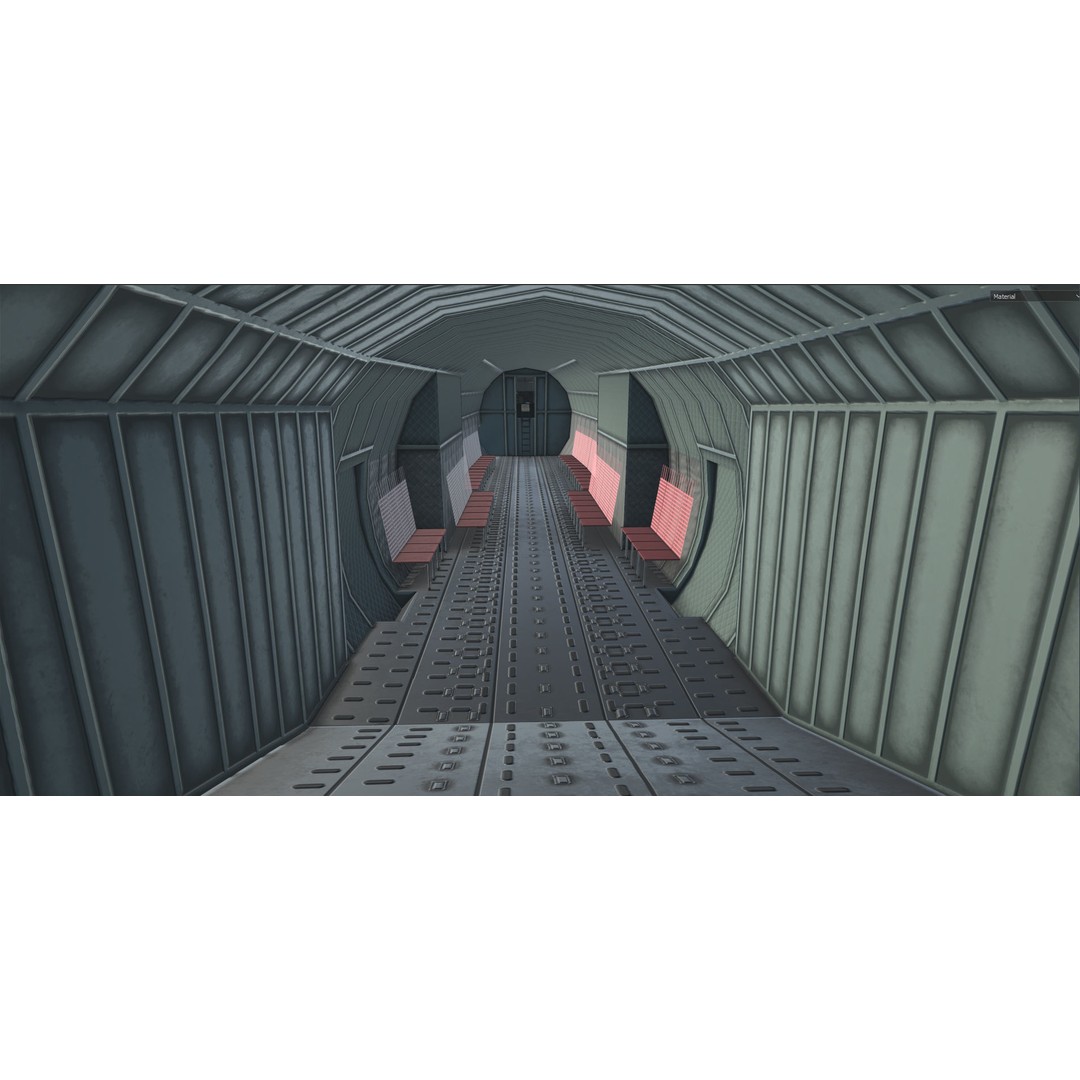 C130 Hercules 3D Model – Low Poly Game Asset, FBX, PBR Textures - View 15