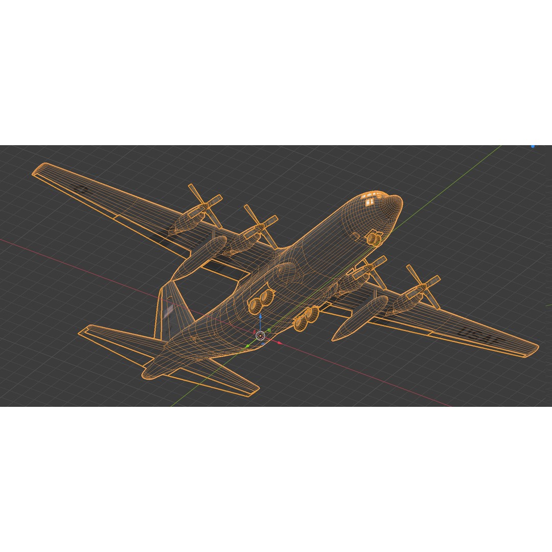 C130 Hercules 3D Model – Low Poly Game Asset, FBX, PBR Textures - View 18