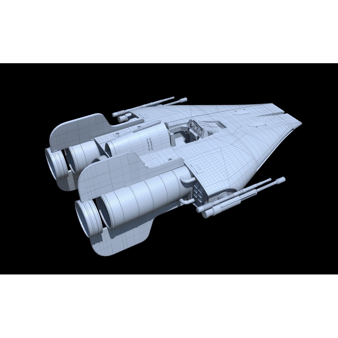Single Trooper Aerial Platform 3D Model – Sci-Fi Military Vehicle, FBX - View 10