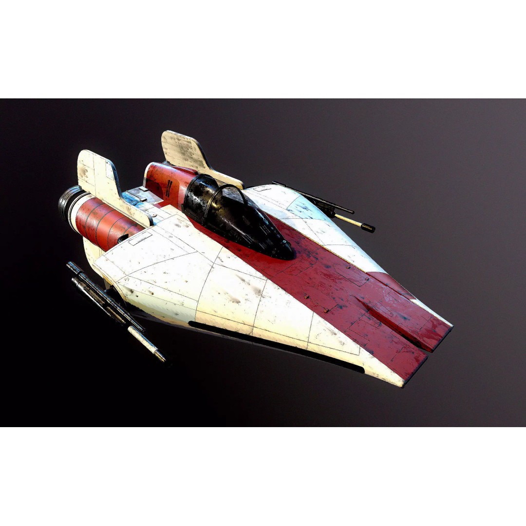 Single Trooper Aerial Platform 3D Model – Sci-Fi Military Vehicle, FBX - View 2