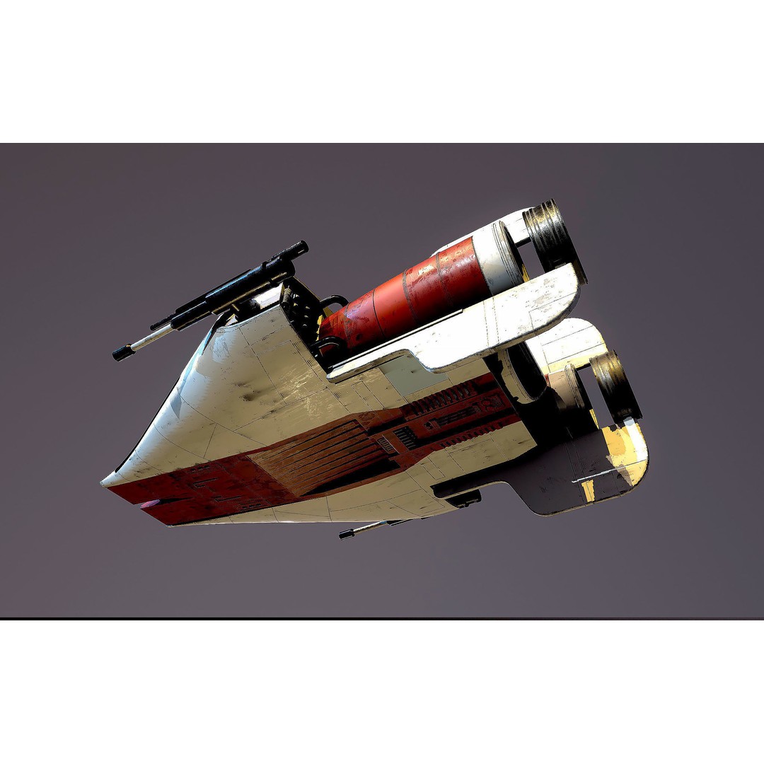 Single Trooper Aerial Platform 3D Model – Sci-Fi Military Vehicle, FBX - View 5
