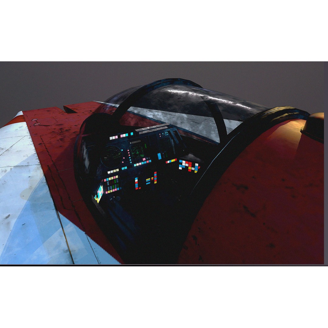 Single Trooper Aerial Platform 3D Model – Sci-Fi Military Vehicle, FBX - View 7