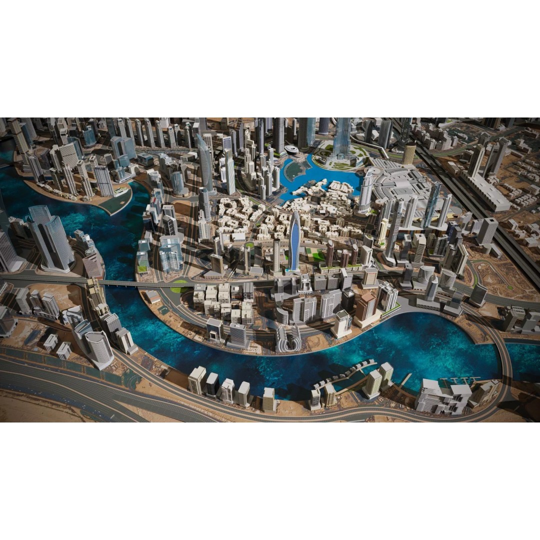 Dubai City 3D Model – High Poly Skyscraper Asset, FBX & OBJ - View 10
