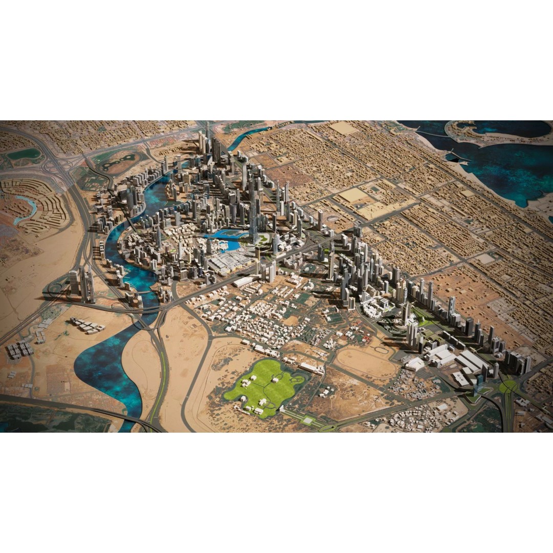 Dubai City 3D Model – High Poly Skyscraper Asset, FBX & OBJ - View 3