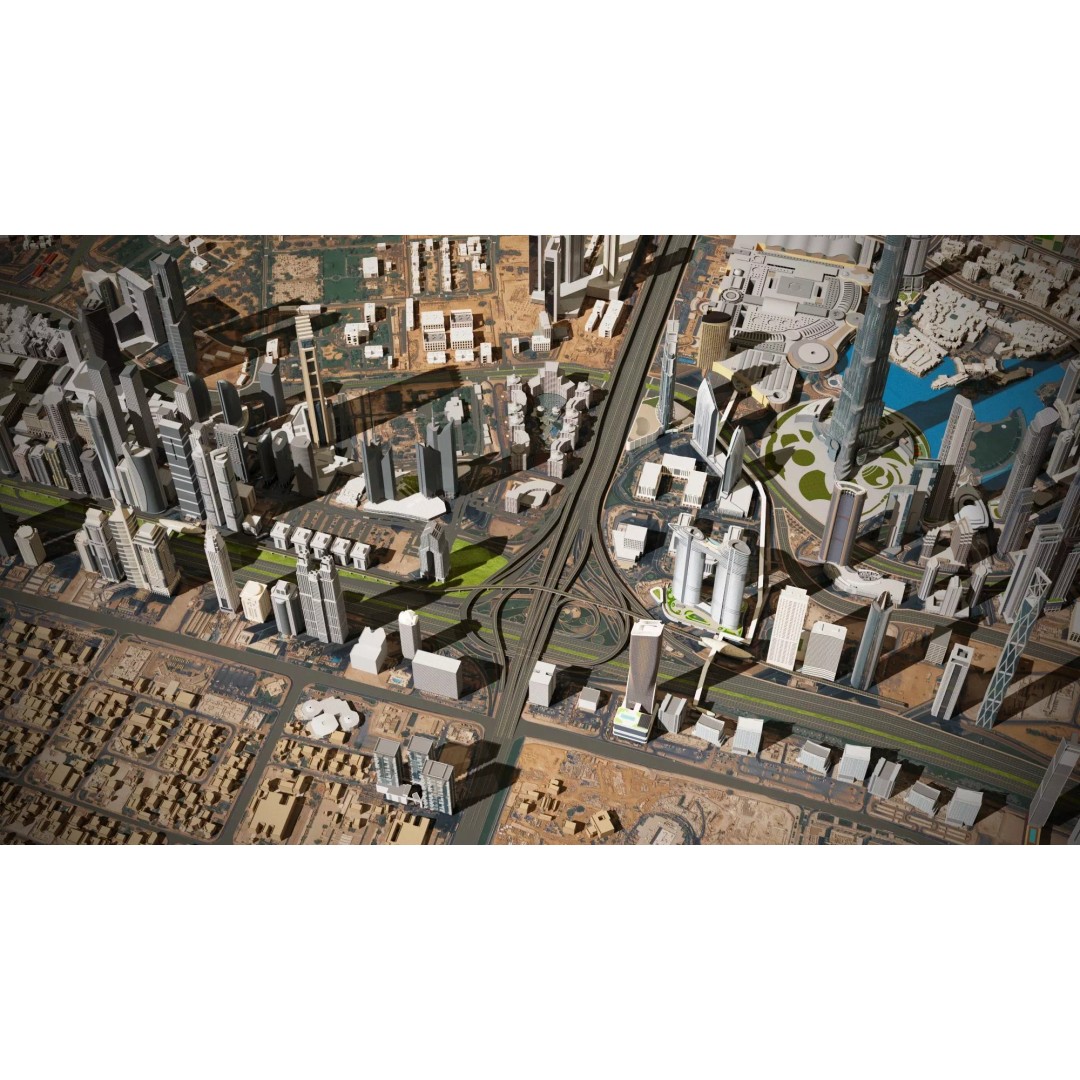 Dubai City 3D Model – High Poly Skyscraper Asset, FBX & OBJ - View 4