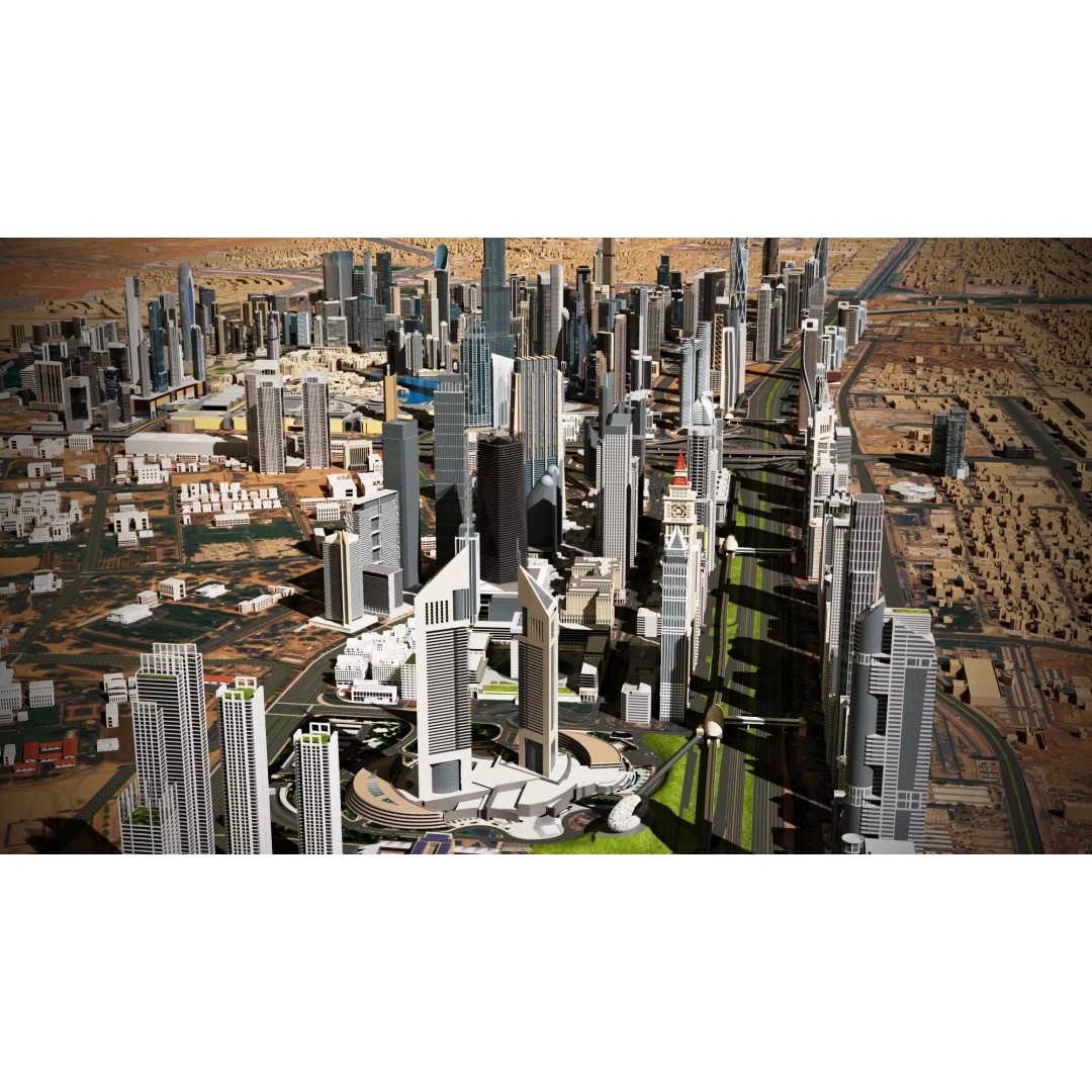 Dubai City 3D Model – High Poly Skyscraper Asset, FBX & OBJ - View 5