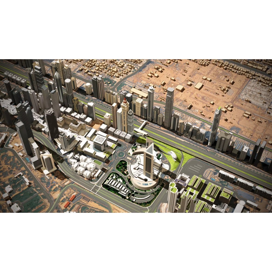 Dubai City 3D Model – High Poly Skyscraper Asset, FBX & OBJ - View 8