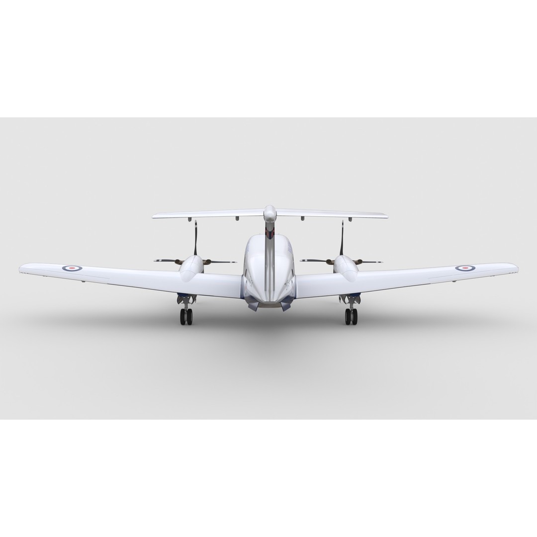 Beechcraft King Air B200 3D Model – Low Poly Game Ready Aircraft, FBX - View 6