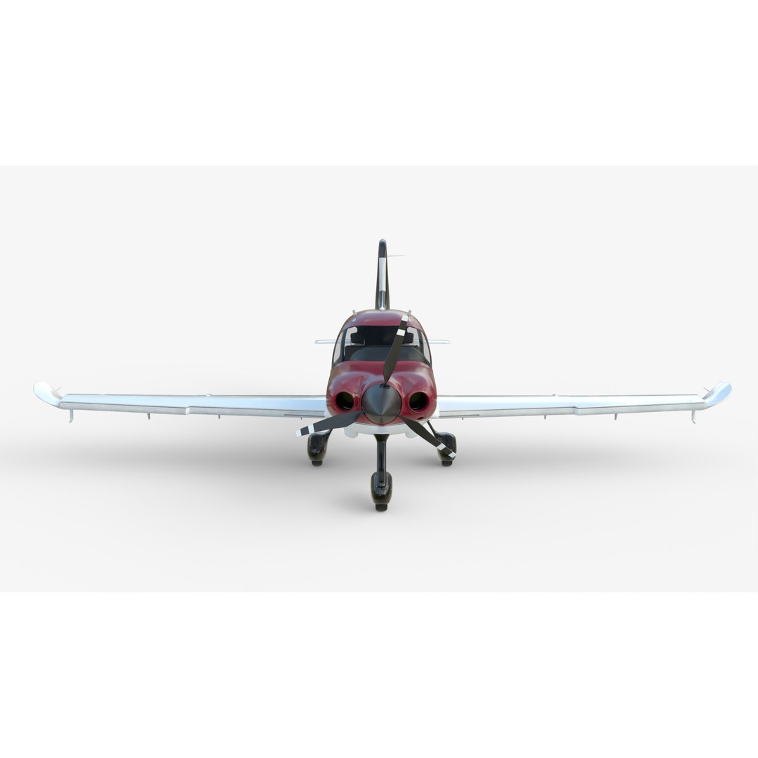 Cirrus SR22 Turbo Propeller 3D Model – High Poly Rigged Asset, FBX, OBJ - View 10