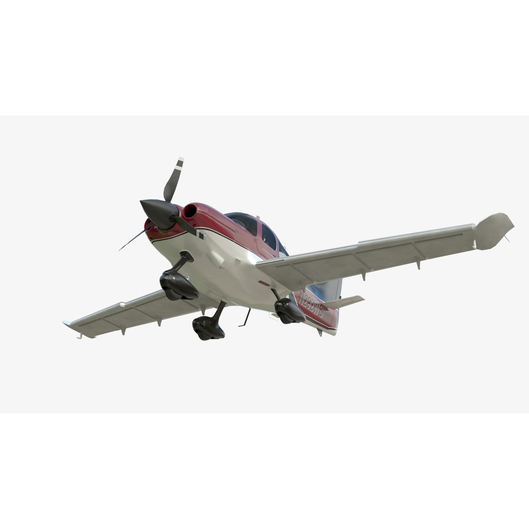 Cirrus SR22 Turbo Propeller 3D Model – High Poly Rigged Asset, FBX, OBJ - View 11