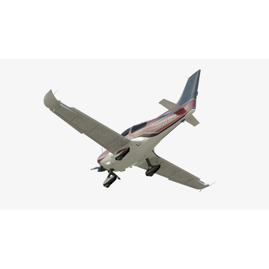 Cirrus SR22 Turbo Propeller 3D Model – High Poly Rigged Asset, FBX, OBJ - View 14