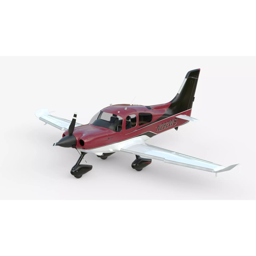 Cirrus SR22 Turbo Propeller 3D Model – High Poly Rigged Asset, FBX, OBJ - View 2