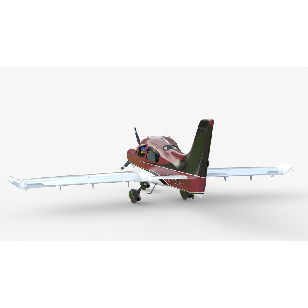 Cirrus SR22 Turbo Propeller 3D Model – High Poly Rigged Asset, FBX, OBJ - View 5