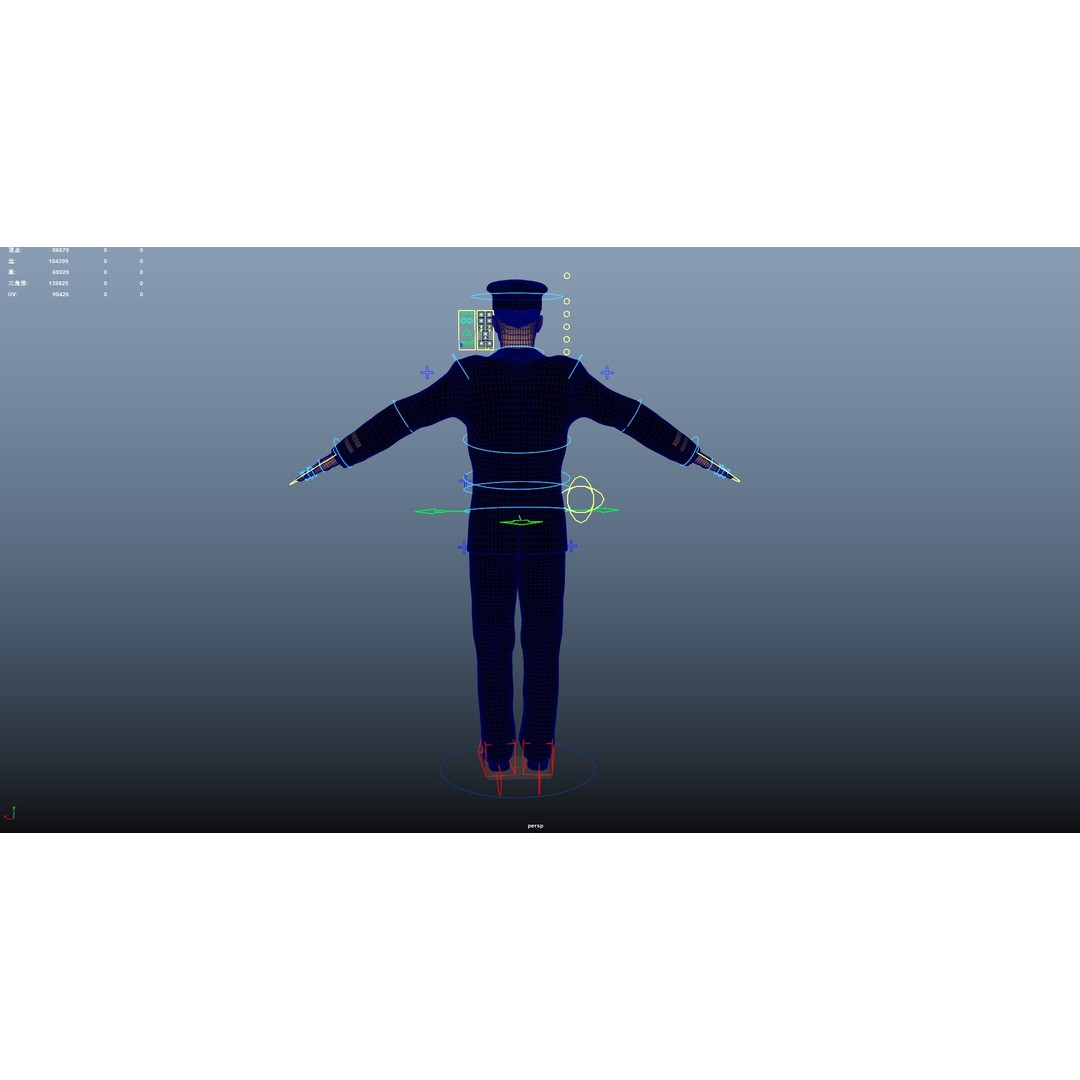 Aircraft Pilot 3D Model – Low Poly Rigged Character, FBX, OBJ