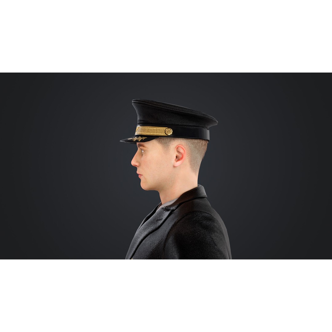 Aircraft Pilot 3D Model – Low Poly Rigged Character, FBX, OBJ - View 13