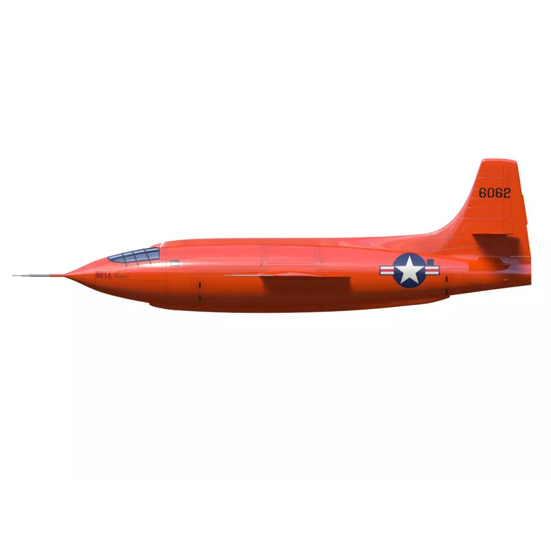 Bell X-1 3D Model – Historic Supersonic Aircraft, FBX & OBJ - View 10