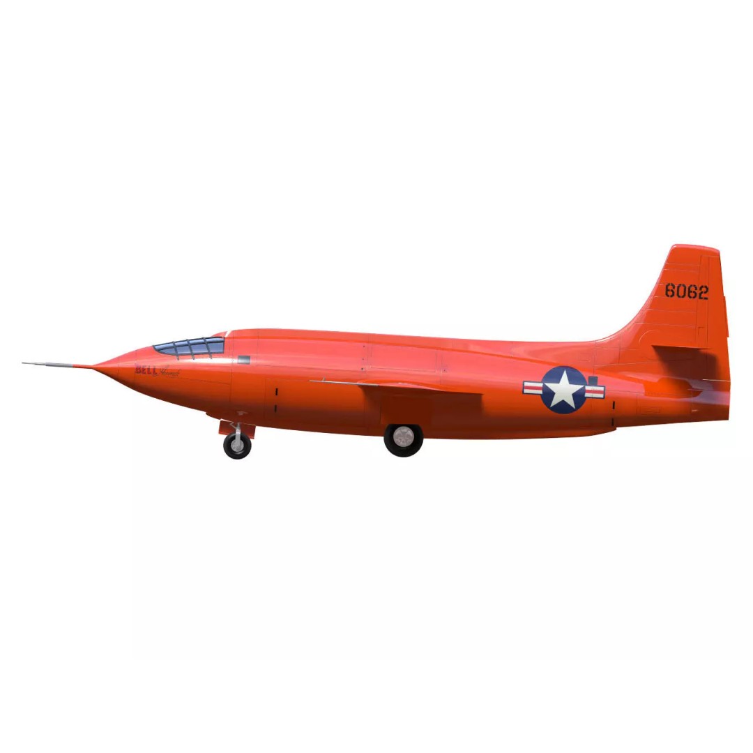 Bell X-1 3D Model – Historic Supersonic Aircraft, FBX & OBJ - View 11
