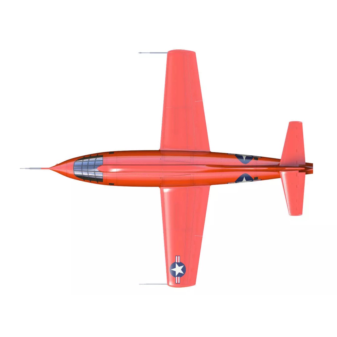 Bell X-1 3D Model – Historic Supersonic Aircraft, FBX & OBJ - View 14