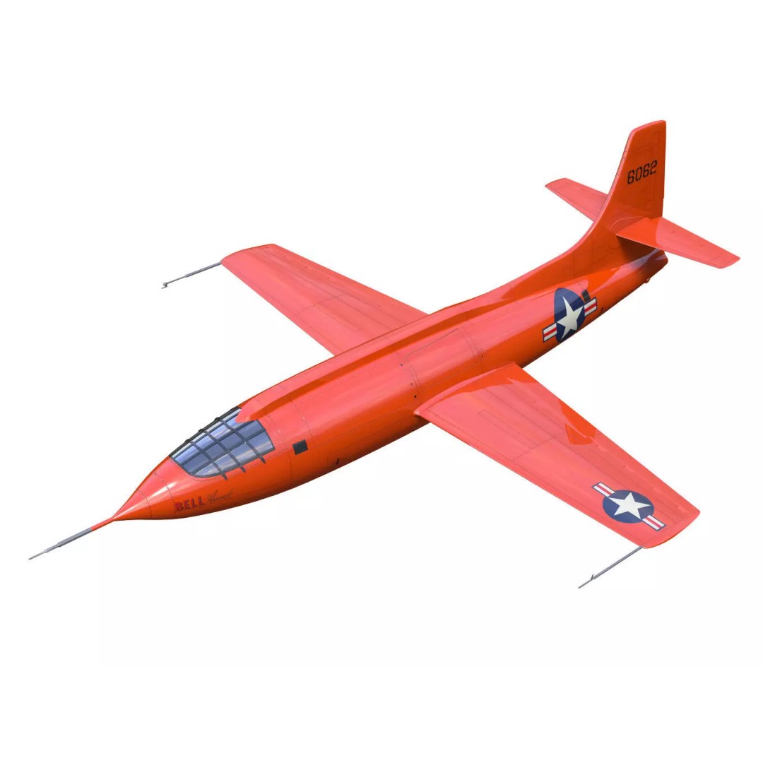 Bell X-1 3D Model – Historic Supersonic Aircraft, FBX & OBJ - View 2