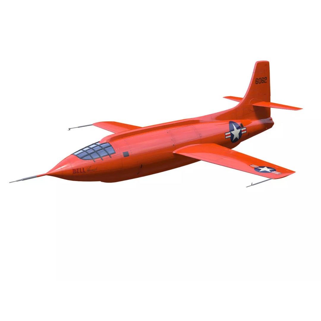 Bell X-1 3D Model – Historic Supersonic Aircraft, FBX & OBJ - View 4