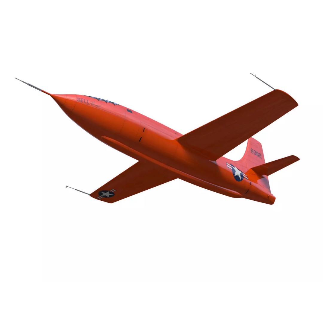Bell X-1 3D Model – Historic Supersonic Aircraft, FBX & OBJ - View 5