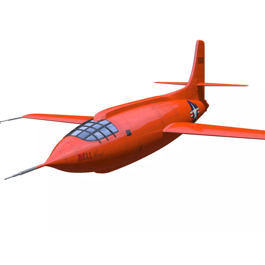 Bell X-1 3D Model – Historic Supersonic Aircraft, FBX & OBJ - View 6