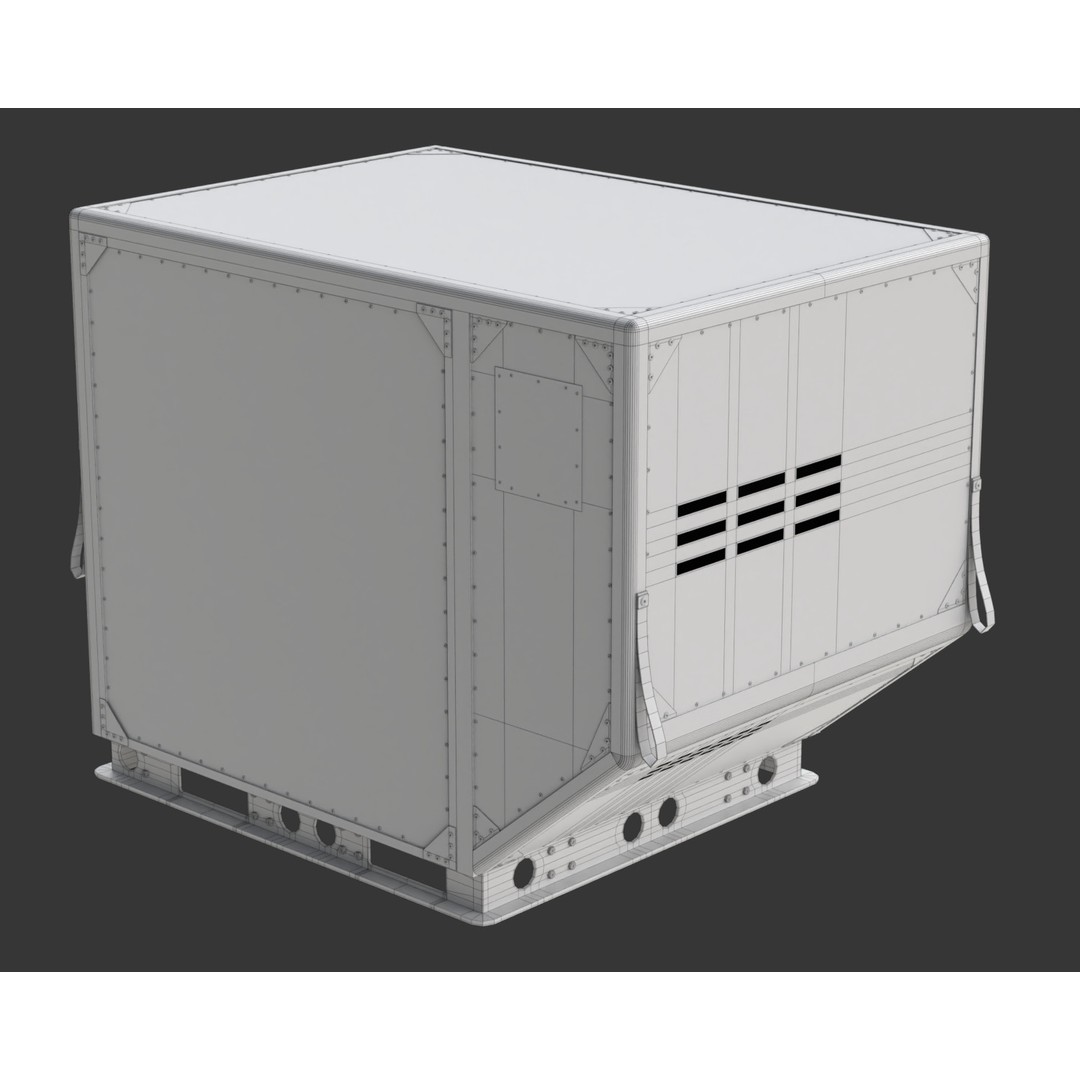 Air Cargo Container 3D Model – Detailed Industrial Asset, Blender & FBX